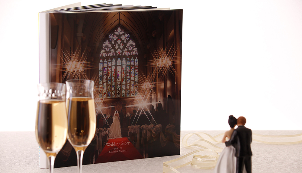 データ持ち込みでアルバム制作ができるウェディングアルバム、「天使のアルバム」ルチアのイメージ画像